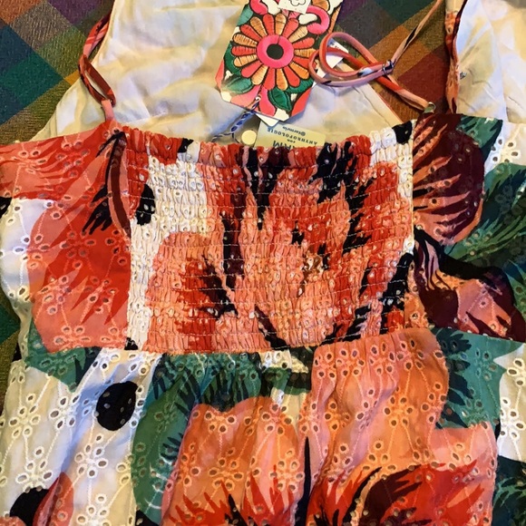 Anthropologie Floral Maxi Dress - Red and White - Picture 5 of 5